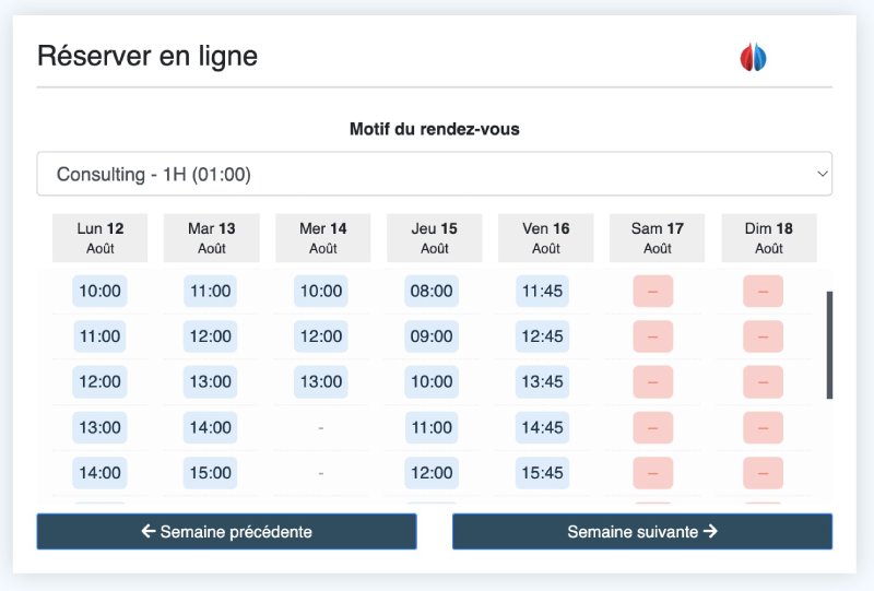 Rendez-vous en ligne